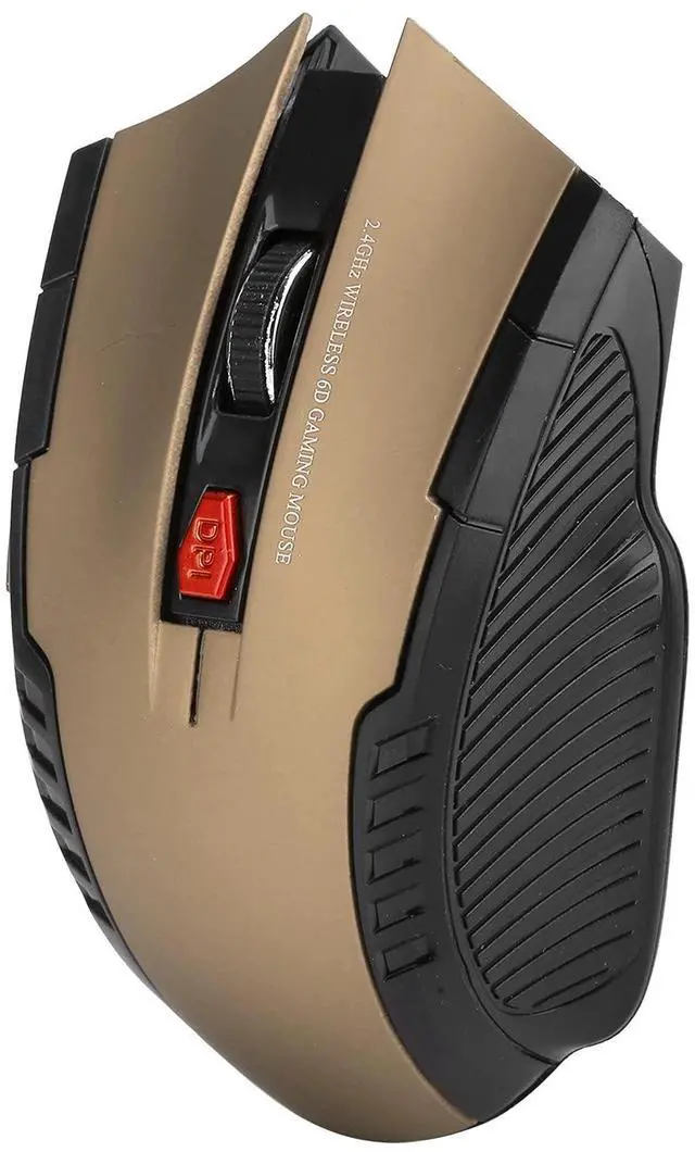 Main image of Mechanical Gaming 2.4G Mouse, 1000/1200/1600 3-Speed DPI Ergonomic Mouse with A USB Receiver, for Office/Home/Desktop/Computer/Notebook (Gold)