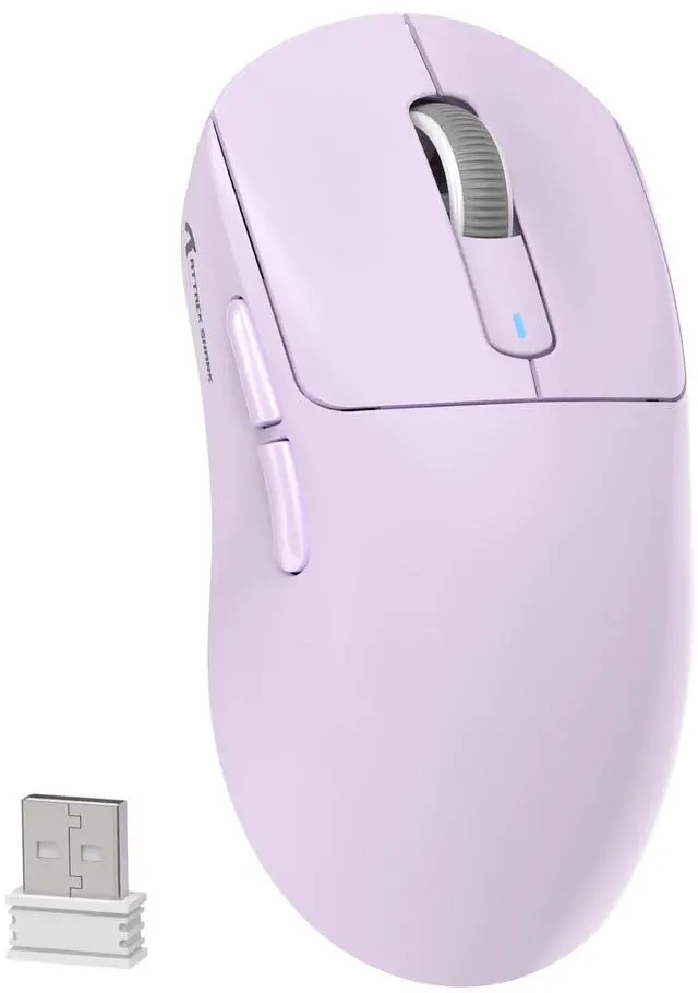 Main image of Wireless Gaming Mouse, 49g Ultralight, PixArt PAW3395 26000 DPI, Bluetooth/2.4Ghz /Wired Tri-Mode, 200Hrs Rechargeable Battery, Kailh GM8.0 Switch for PC/MAC/Win - Purple