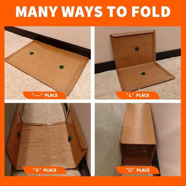 Alt view image 5 of 7 - Glue Mouse Traps Indoor for Home 6 Pack, Large Sticky Mouse Traps for Inside House, Pre-Baited Adhesive Non-Toxic Glue Traps for Mice Rats, Snakes, Lizard, Insect(13.5" x 8.5")