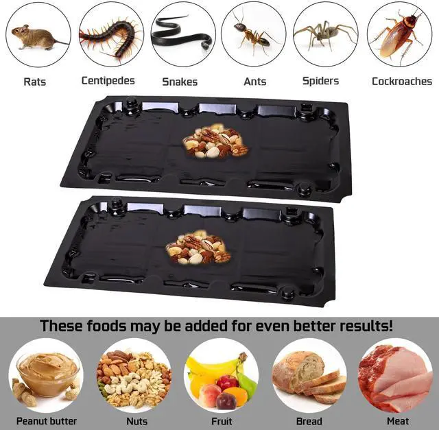 Alt view image 5 of 7 - 12 Pack Sticky Mouse Trap Rat Traps Indoor, Peanut Taste Pheromone Mouse Traps Indoor for Home, Glue Sticky Traps for Mice and Rats, Snake