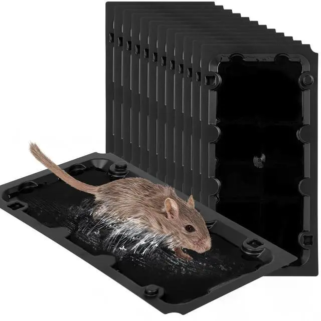 Alt view image 4 of 7 - 12 Pack Sticky Mouse Trap Rat Traps Indoor, Peanut Taste Pheromone Mouse Traps Indoor for Home, Glue Sticky Traps for Mice and Rats, Snake