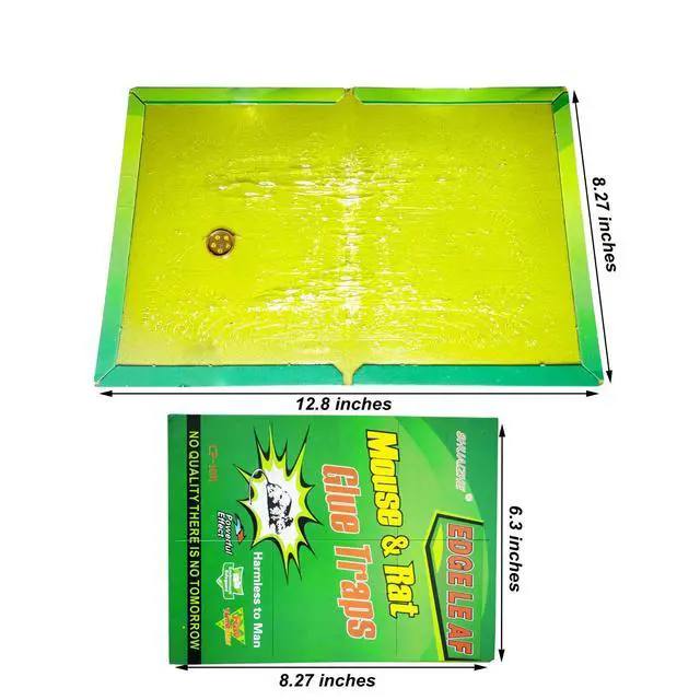 Alt view image 4 of 6 - 10 Pack Large Mouse Glue Traps with Enhanced Stickiness Glue Traps for Rat, Rodent and Household Traps Sticky Pad Board for House Indoor