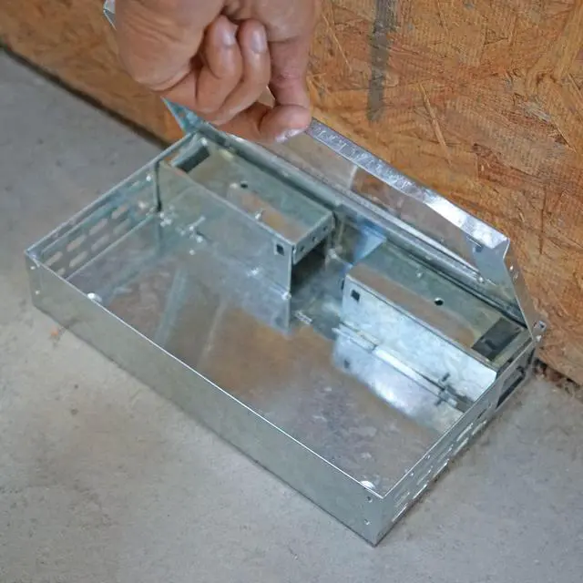 Alt view image 6 of 7 - Humane Mouse Trap 2-Pack No Winding or Resetting, Non-Jamming, Clear Window View, Silver, No-Kill Indoor Mouse Traps, Preferred by Professional Pest Controllers