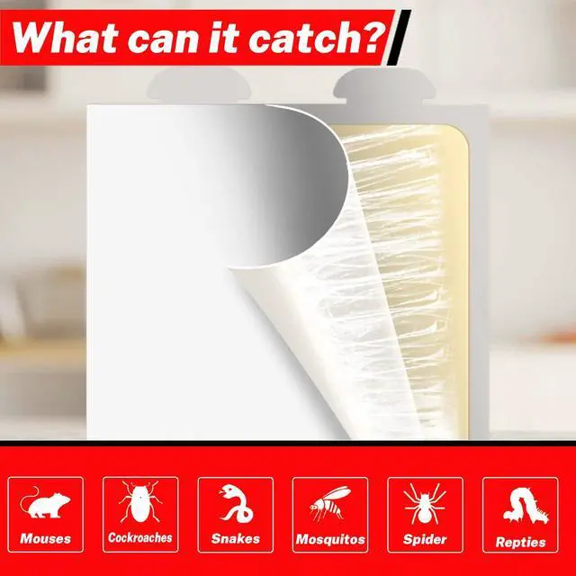 Alt view image 3 of 6 - Mouses Traps Indoor for Home Sticky Insect Glue Adhesive for Catching Bugs, Rats, Rodents Non Toxic Bulk Glue Boards