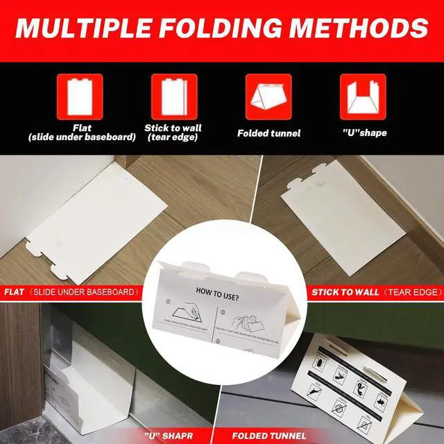 Alt view image 5 of 6 - Mouses Traps Indoor for Home Sticky Insect Glue Adhesive for Catching Bugs, Rats, Rodents Non Toxic Bulk Glue Boards