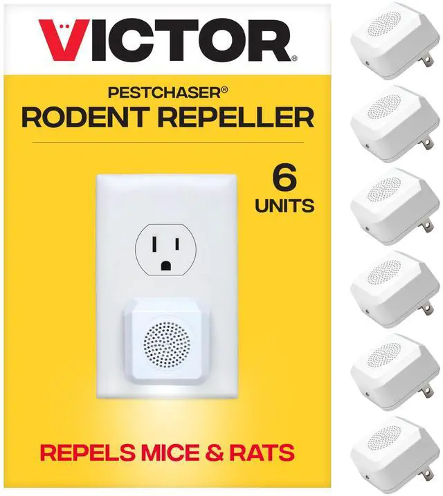 Main image of PestChaser Rodent Repellent with Nightlight - Rodent Repellent Indoor Ultrasonic - Rodent Repeller - M756K - Mouse Deterrent Plug in - Mouse Plug in Repellent for House - 6 Units