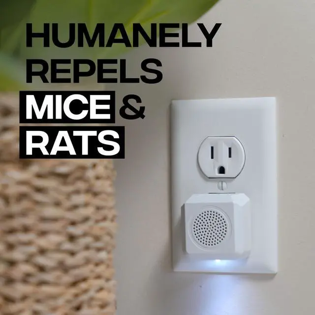 Alt view image 2 of 7 - PestChaser Rodent Repellent with Nightlight - Rodent Repellent Indoor Ultrasonic - Rodent Repeller - M756K - Mouse Deterrent Plug in - Mouse Plug in Repellent for House - 6 Units