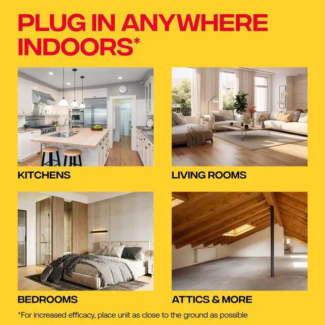 Alt view image 5 of 7 - PestChaser Rodent Repellent with Nightlight - Rodent Repellent Indoor Ultrasonic - Rodent Repeller - M756K - Mouse Deterrent Plug in - Mouse Plug in Repellent for House - 6 Units
