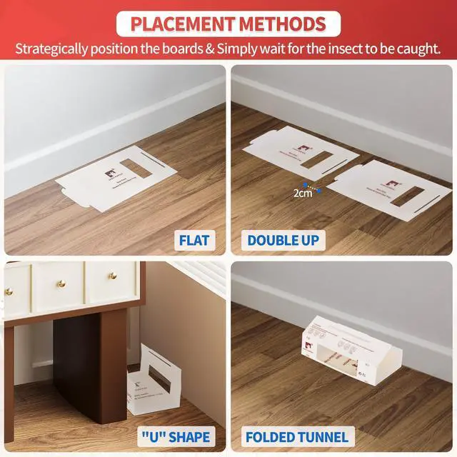 Alt view image 7 of 7 - Mouse Traps, 12Pack Pre-Baited Sticky Mouse Traps Indoor for Home, Non-Toxic Bulk Sticky Pads, Glue Traps for Rats, Bugs, Spider, Mice, Cockroach, Pet Safe, Easy to Use