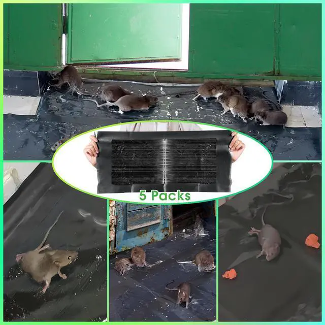 Alt view image 4 of 7 - Mouse Glue Traps, Anti Slip Rat Snake Rodent Sticky Pads Pet Friendly, Peanut Scented Mice Glue Board that Work for Home Indoor Outdoor Restaurant Kitchen Hotel Office