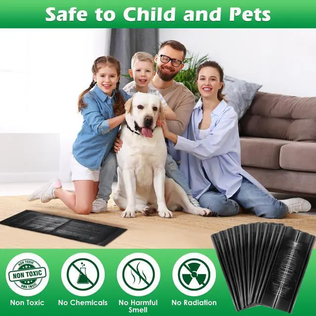 Alt view image 7 of 7 - Mouse Glue Traps, Anti Slip Rat Snake Rodent Sticky Pads Pet Friendly, Peanut Scented Mice Glue Board that Work for Home Indoor Outdoor Restaurant Kitchen Hotel Office