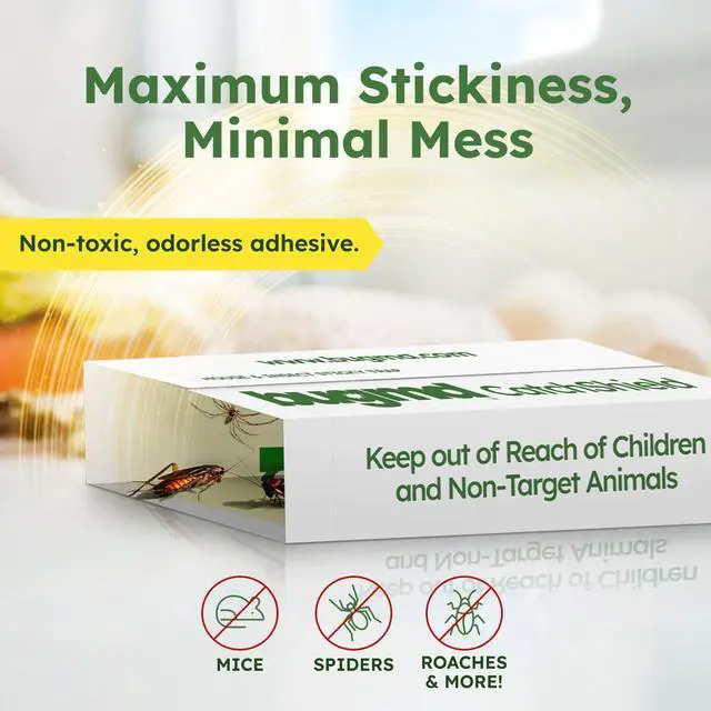 Alt view image 3 of 7 - CatchShield Glue & Sticky Traps for Mice, Rats & Insects Non-Toxic Pest Control, 24-Pack, Pet & Family Friendly, Extra-Strength, Ready-to-Use Adhesive Traps