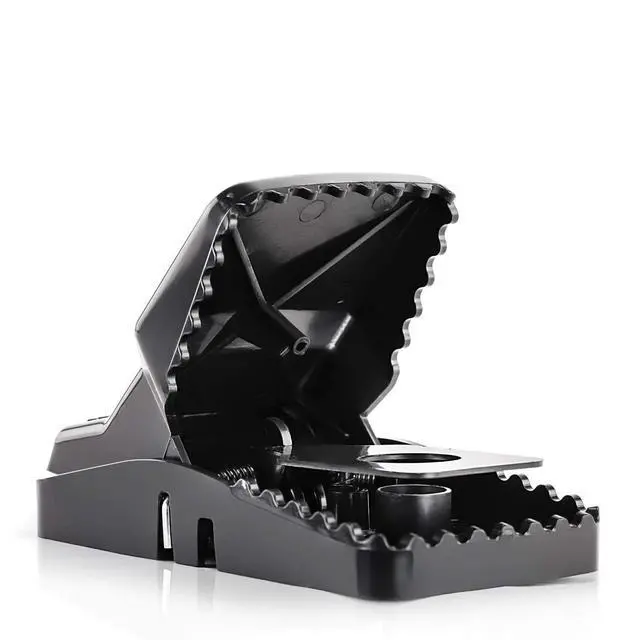 Main image of Large Powerful Rat Traps - Kills Instantly with Powerful Steel Spring - Setup in Seconds - Wash & Reuse Over & Over - Hands Free Disposal - Rat Control Without Harmful Poisons (4)