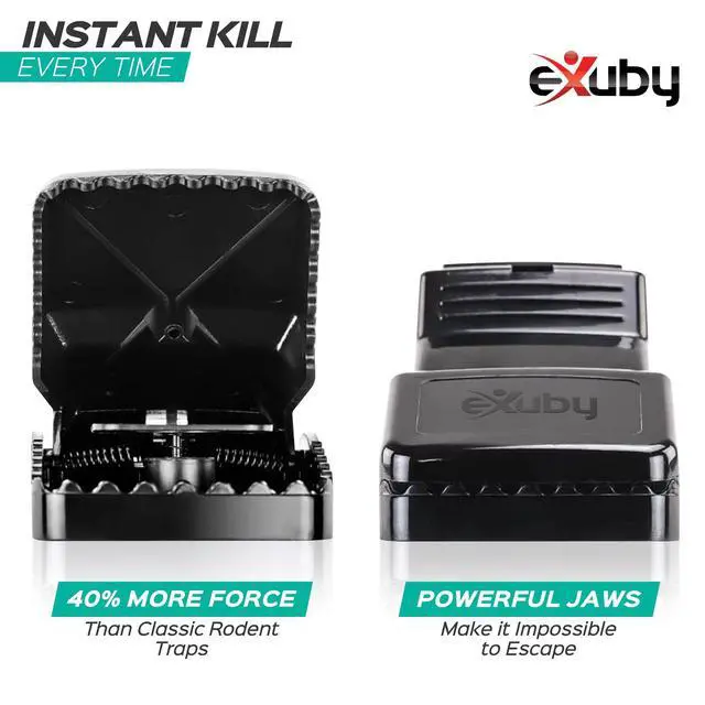 Alt view image 2 of 5 - Large Powerful Rat Traps - Kills Instantly with Powerful Steel Spring - Setup in Seconds - Wash & Reuse Over & Over - Hands Free Disposal - Rat Control Without Harmful Poisons (4)