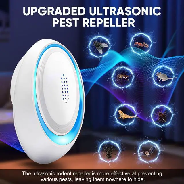 Alt view image 5 of 7 - Pest Control Insect Plug in, Mouse Repellent Indoor, Electric Rodent Repellent Plug-in for Roach, Bugs, Ant, Mosquito, Mice, Spider, Rat,6 Pack