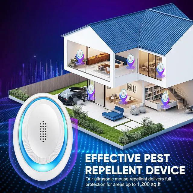 Alt view image 6 of 7 - Pest Control Insect Plug in, Mouse Repellent Indoor, Electric Rodent Repellent Plug-in for Roach, Bugs, Ant, Mosquito, Mice, Spider, Rat,6 Pack
