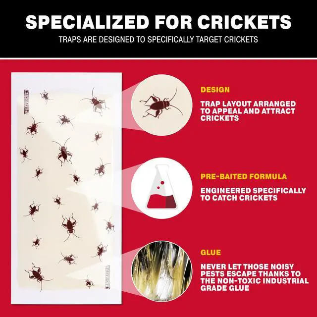 Alt view image 3 of 7 - , Adhesive Bug Catcher Cricket Traps Indoor, Sticky Trap for Inside Your Home, Bulk Insect Killer, Insect Traps for House & Garage, Pest Control for Home