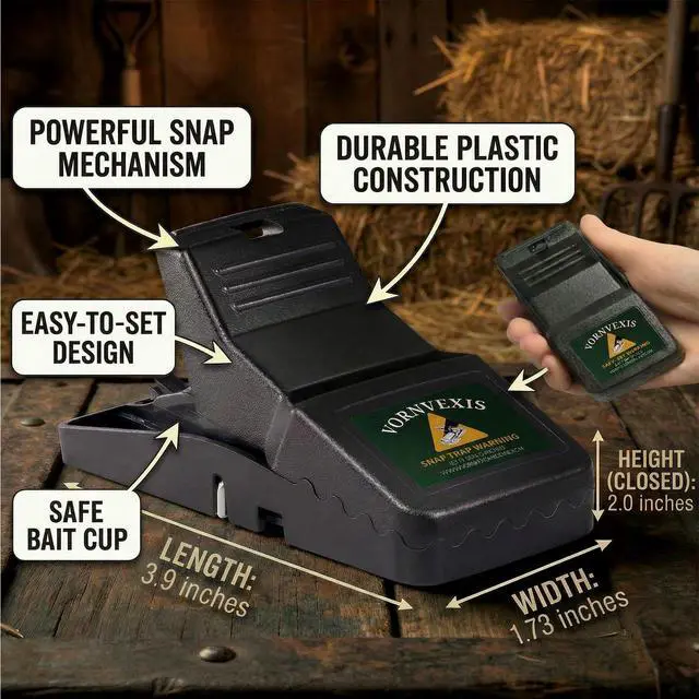 Alt view image 2 of 7 - Mouse Traps Indoor for Home, Reusable Snap Traps for Mice, Easy to Set, No Touch Design, Plastic Mouse Trap for Kitchen, Garage, House, Indoor and Outdoor Use12 Pack