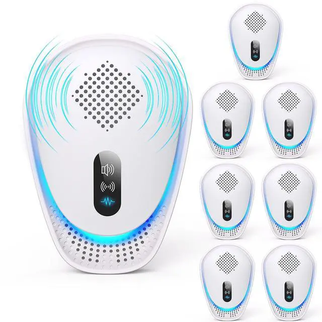 Main image of Upgraded Ultrasonic Pest Repellent 7 Packs, Mouse Traps Repellent Plug in, 3 Modes, Pest Control, for Mouse, Rodent, Roach, Bugs, Mice, Spider, Ant, Mosquito, Indoor Repeller for Home