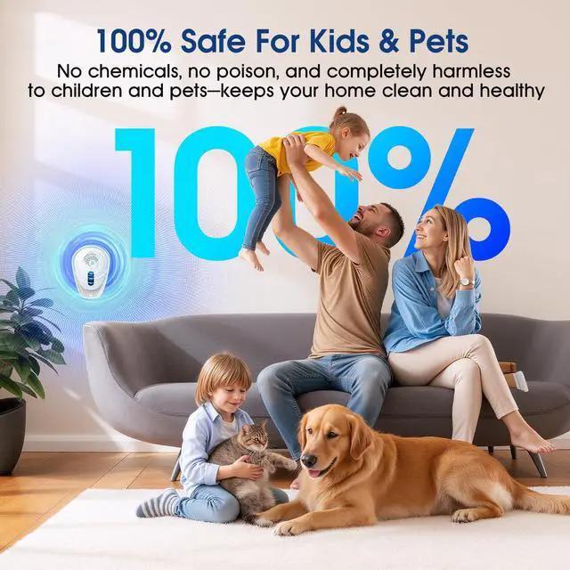 Alt view image 5 of 7 - Upgraded Ultrasonic Pest Repellent 7 Packs, Mouse Traps Repellent Plug in, 3 Modes, Pest Control, for Mouse, Rodent, Roach, Bugs, Mice, Spider, Ant, Mosquito, Indoor Repeller for Home