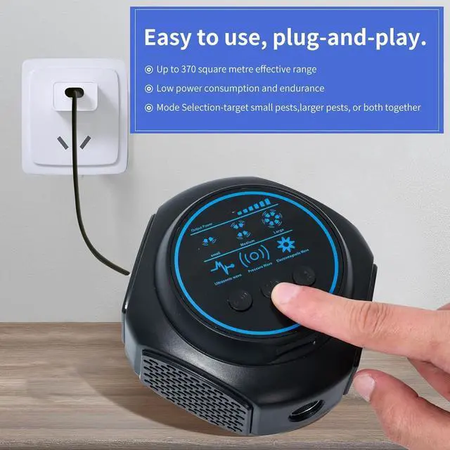 Alt view image 4 of 6 - Ultrasonic Pest Repellent Plug in Indoor Mouse Traps for Home, Mouse Repellent Ultrasonic Device Rodent Repeller Ultrasonic Plug in Pest Control for Rat Mice Spider Squirrel Roach for Attic