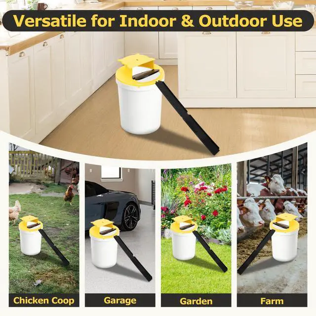 Alt view image 7 of 7 - Mouse Trap Bucket,Upgrade Bucket lid Mouse Trap,Automatic Reset Flip and Slide Mouse Trap 5 Gallon Bucket Lid Mouse Rat Trap, Humane Mouse Rat Traps for Indoor Outdoor Use, Reusable Mouse Trap 3 Pack