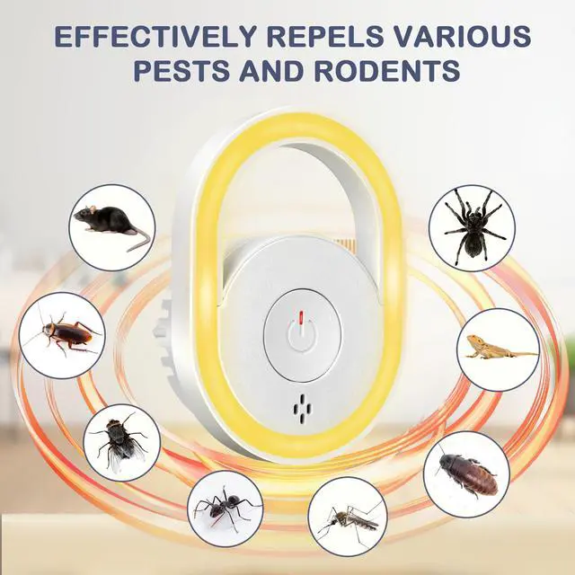 Alt view image 2 of 7 - 2026 Upgraded Ultrasonic Pest Repeller 6 Packs, Mice Repellent for House, Indoor Ultrasonic Repellent for Mites Rodent Bugs Roaches Insects Spiders Mice Flies Cockroach, 4 Modes