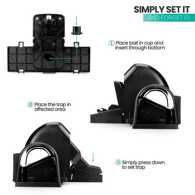 Alt view image 7 of 7 - Pet-Safe & Child-Safe Rat Traps w/Tunnel Design Dual Entry for Better Capture Rate - No Harmful Poison - Prevents Accidental Triggering - Avoid Finger Snapping - Setup in Seconds. (3 Pack)