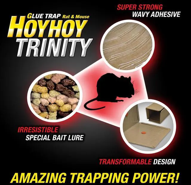 Alt view image 3 of 7 - Rat & Mouse Glue Transformable Trap with Lure 5 Traps, Clever Foldable Design for Indoor Use, Super Sticky Wavy Glue with Food-Based Lure Bag, Made in Japan