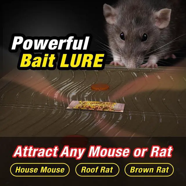 Alt view image 4 of 7 - Rat & Mouse Glue Transformable Trap with Lure 5 Traps, Clever Foldable Design for Indoor Use, Super Sticky Wavy Glue with Food-Based Lure Bag, Made in Japan