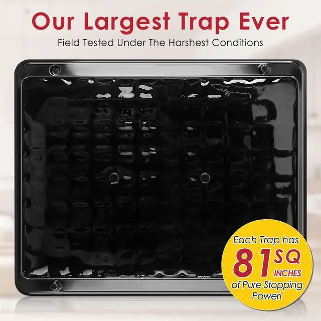 Alt view image 5 of 7 - Pack Jumbo Rat & Mouse Glue Traps, 11.8 X 9.84 in Large Heavy Duty Mouse Traps Indoor for Home, Pre Scented Adhesive Plastic Tray with for Spider, Snake, Mice, Kids and Pet Safe (Black)