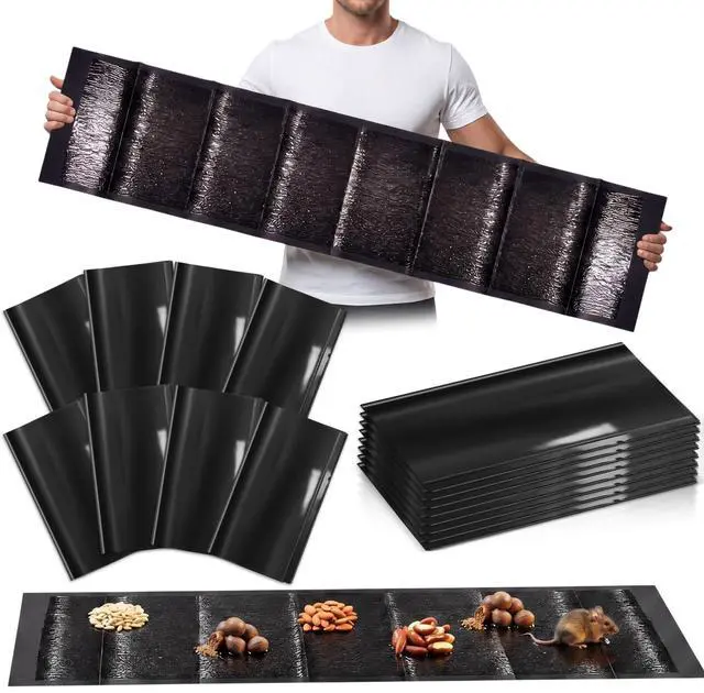 Main image of Pack Extra Large Glue Trap Boards 48 x 11 Inches, Heavy Duty Sticky Traps for Mice, Rats Non-Toxic Indoor Rats Capture(Black)