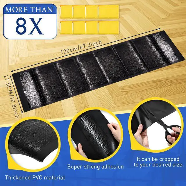 Alt view image 2 of 7 - Pack Extra Large Glue Trap Boards 48 x 11 Inches, Heavy Duty Sticky Traps for Mice, Rats Non-Toxic Indoor Rats Capture(Black)