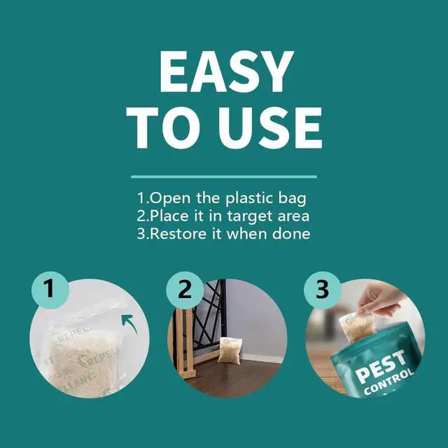 Alt view image 3 of 7 - Pest Repellent, Rodent Repellent Indoor, Spider Repellent Indoor, Mouse Repellent Outdoor, Mice Repellent Indoor, Naturally Repel Rats, Mouse, Ants, Roach, Natural Ingredients-8 Packs