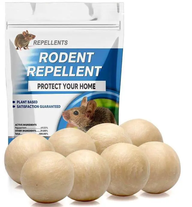 Main image of Rodent Repellent Indoor, Mice Repellent, Rat Repellent for Outside, Peppermint Balls for Mice, Safe for Kids and Pets, Mouse Repellent Indoor/Outdoor 8 Packs
