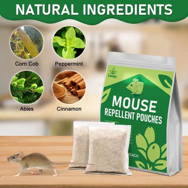 Alt view image 2 of 7 - Mouse Repellent Pouches 30 Pack,Rodent Repellent for Indoor Use