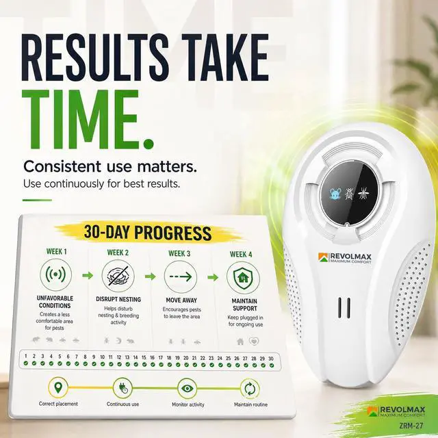 Alt view image 7 of 7 - Ultrasonic Pest Control Repeller - Electronic & Ultrasound, Indoor Plug-in Repellent - Get rid of - Rodents, Mice, Squirrels, Bats, Insects, Bed Bugs, Ants, Fleas, Spiders, Roaches (2 Pack)