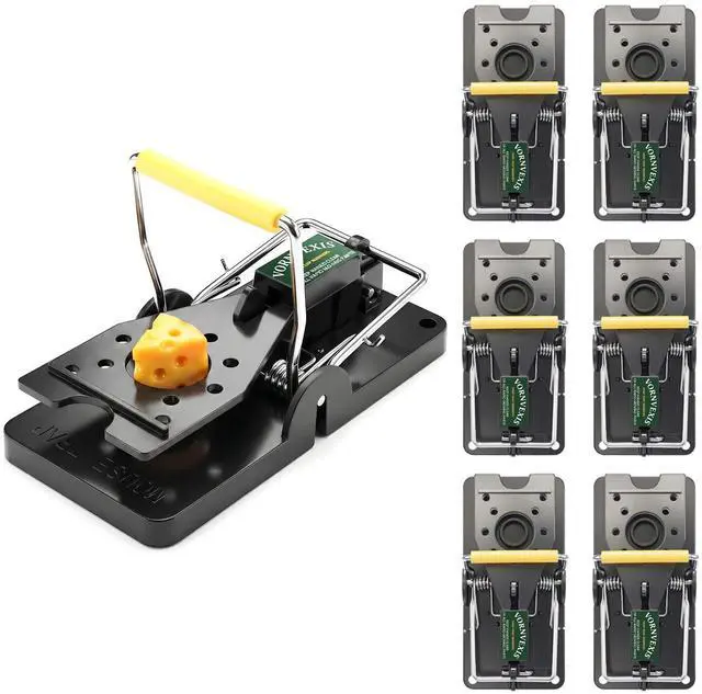 Main image of Pack Mouse Traps Indoor for Home, Reusable Snap Traps for Mice, Easy to Set, No Touch Design, Plastic Mouse Trap for Kitchen, Garage, House, Indoor & Outdoor Use