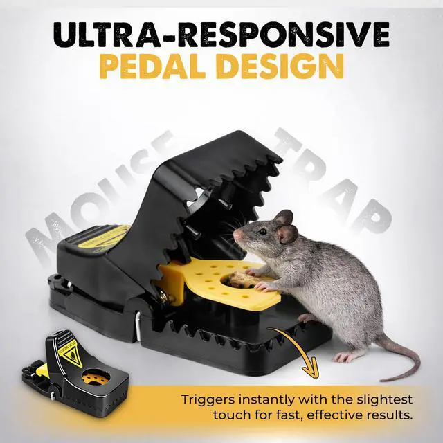 Alt view image 2 of 7 - Pack Mouse Traps Indoor for Home,Mice Traps for House,Reusable Mouse Trap that Work,Small Mice Catchers for Home Indoor, Quick Set Mousetraps Effective
