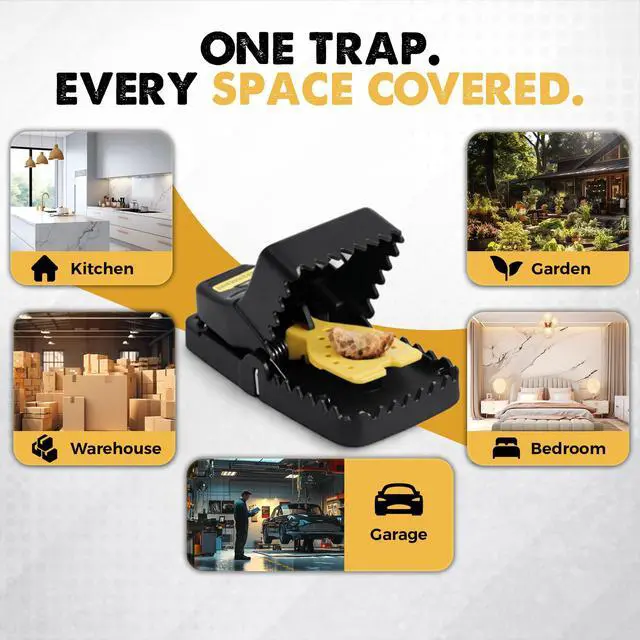 Alt view image 6 of 7 - Pack Mouse Traps Indoor for Home,Mice Traps for House,Reusable Mouse Trap that Work,Small Mice Catchers for Home Indoor, Quick Set Mousetraps Effective