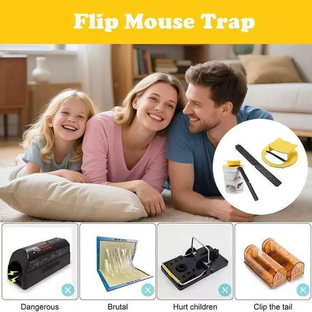Alt view image 6 of 7 - Mouse Trap Bucket - Mouse Traps Indoor for Home - Multi-Catch, Auto-Reset, Humane or Lethal Rat Trap - 5 Gallon Bucket Compatible-2Pack