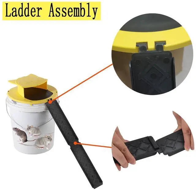 Alt view image 5 of 7 - 2 Pack Mouse Rat Trap Bucket,5 Gallon Mouses Rat Traps Indoor for Home,Reusable Bucket Lid Rat Traps Indoor Outdoor,Mouse Catching Tool