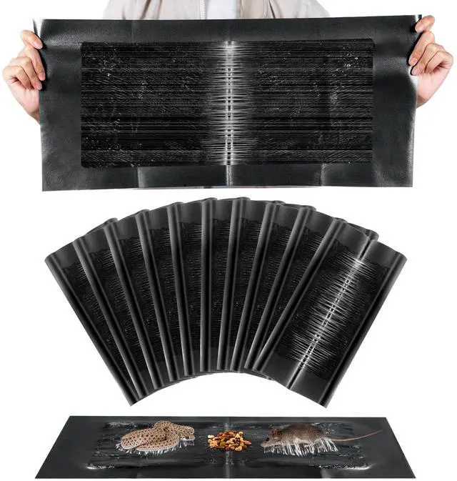 Main image of Mouse Glue Traps, Anti Slip Rat Snake Rodent Sticky Pads Pet Friendly, Peanut Scented Mice Glue Board that Work for Home Indoor Outdoor Restaurant Kitchen Hotel Office