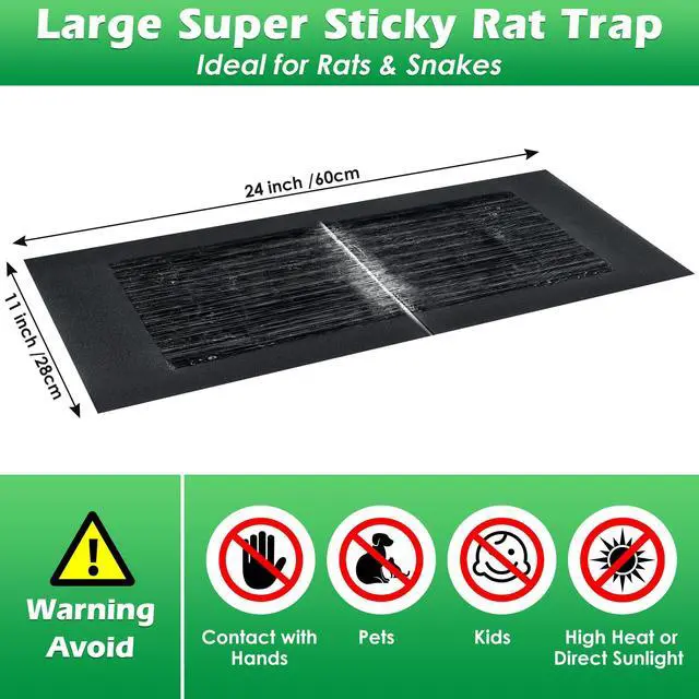 Alt view image 2 of 7 - Mouse Glue Traps, Anti Slip Rat Snake Rodent Sticky Pads Pet Friendly, Peanut Scented Mice Glue Board that Work for Home Indoor Outdoor Restaurant Kitchen Hotel Office