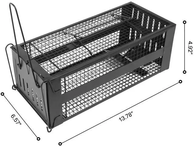Alt view image 2 of 6 - Rat Trap,Mouse Traps Work for Indoor and Outdoor,Small Rodent Animal-Mice Voles Hamsters Cage,Catch and Release(Black)