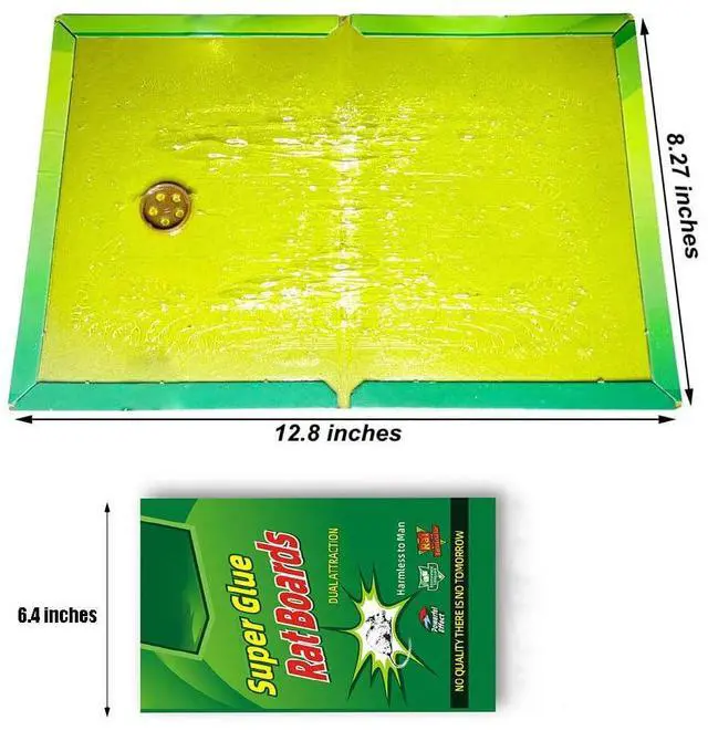 Alt view image 4 of 7 - 8 Pack Large Sticky Mouse Traps 12.6 x 8.5 (unfolded), Super Strong Adhesive Glue Boards for Mice & Rats, Effective Rodent Glue Traps for Indoor & Outdoor Kitchen,Garages, Basements, Household Areas