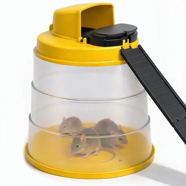 Main image of Flip N Slide All-in-One Mouse Trap | Bucket Included | Self-Resetting Humane Live Catch | Made in USA | Indoor & Outdoor