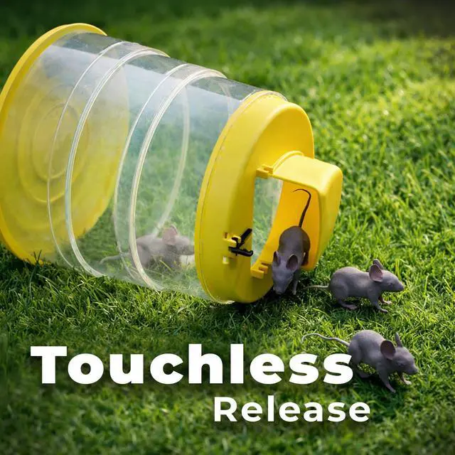 Alt view image 3 of 5 - Flip N Slide All-in-One Mouse Trap | Bucket Included | Self-Resetting Humane Live Catch | Made in USA | Indoor & Outdoor