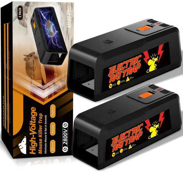 Main image of 1 Pack Electric Rat & Mouse Traps for Home 2800V Instant Eliminate, Pet-Safe Enclosed Design, No-Touch Cleanup, Reusable Indoor Rodent Trap for Kitchen, Garage, Basement