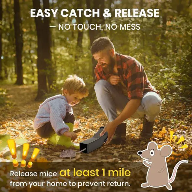Alt view image 3 of 7 - Pack Humane Mouse Traps Indoor, No Kill Mice Trap with Air Hole, Catch and Release Live Mouse Traps for Home, Safe Have A Heart Rat Trap, Reusable Mousetrap Catcher Outdoor